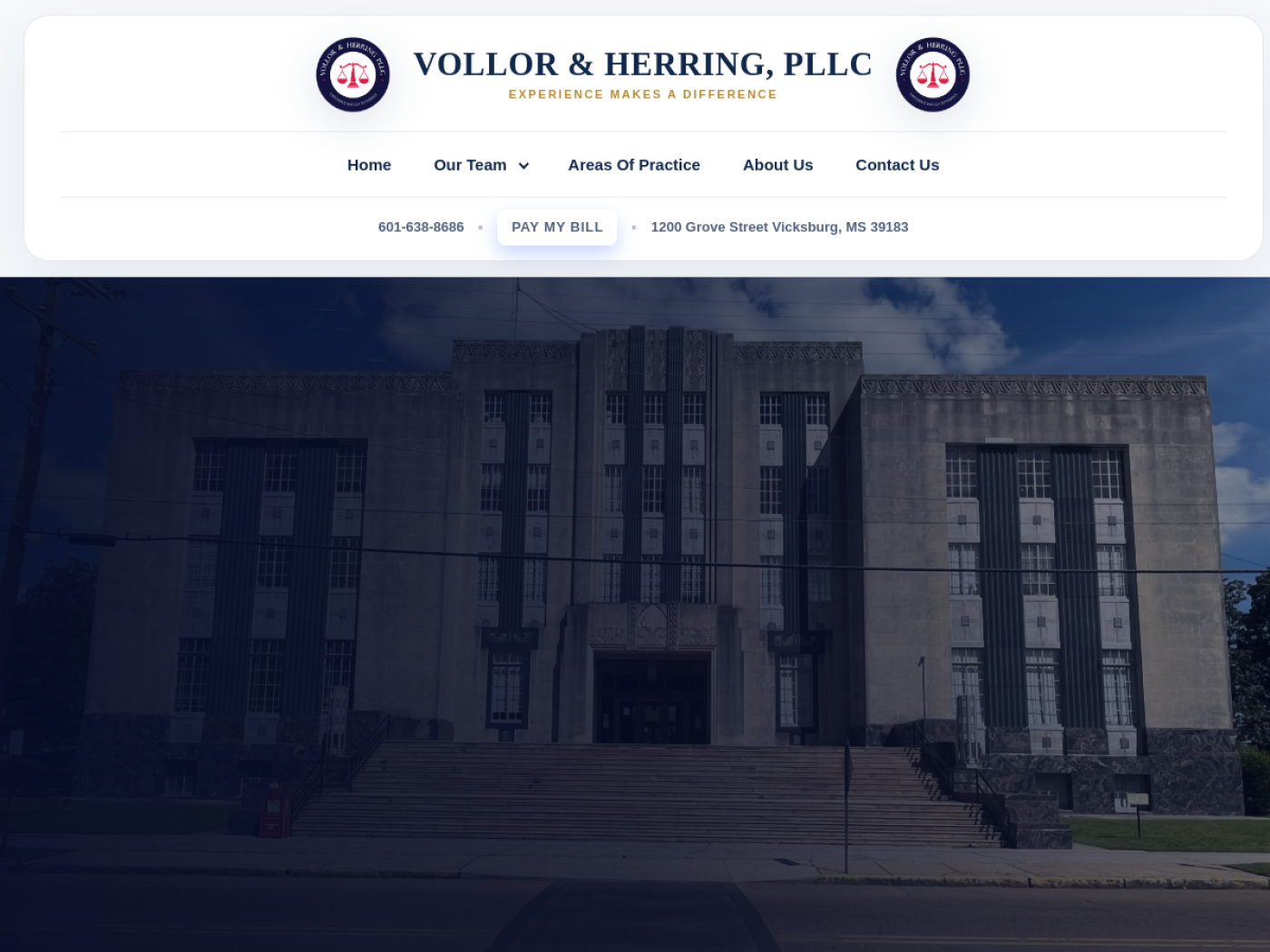 Vollor and Herring law firm WordPress website